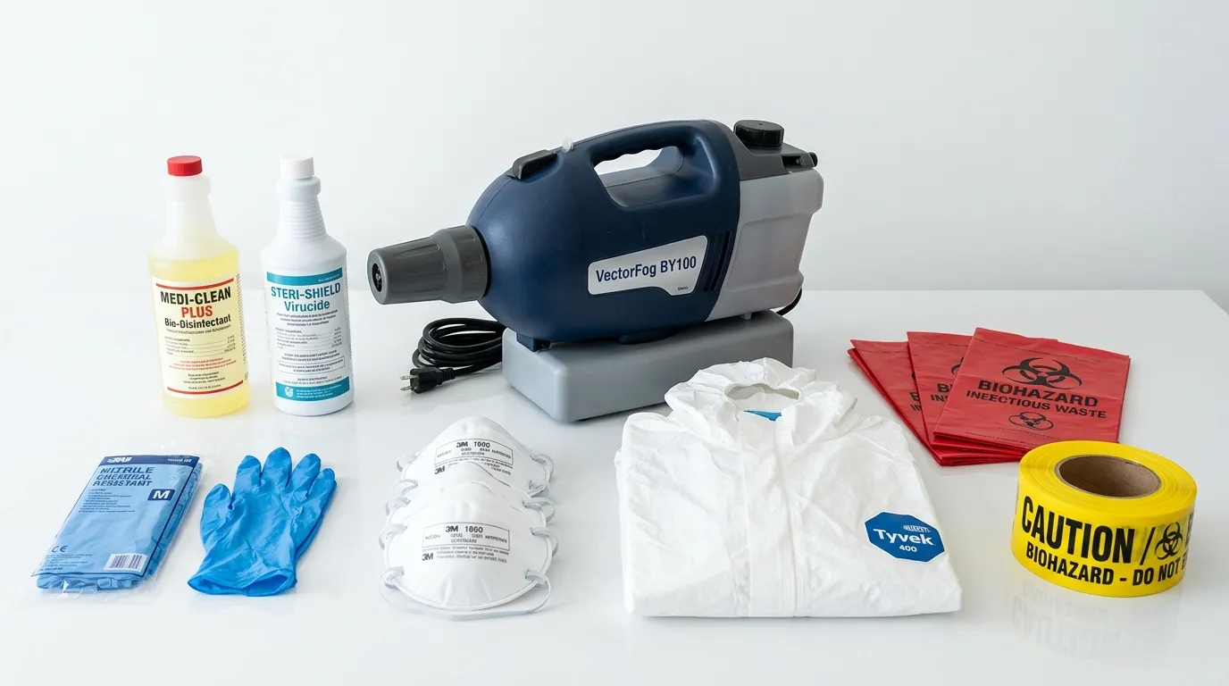 Professional biohazard remediation crew working in Hamden